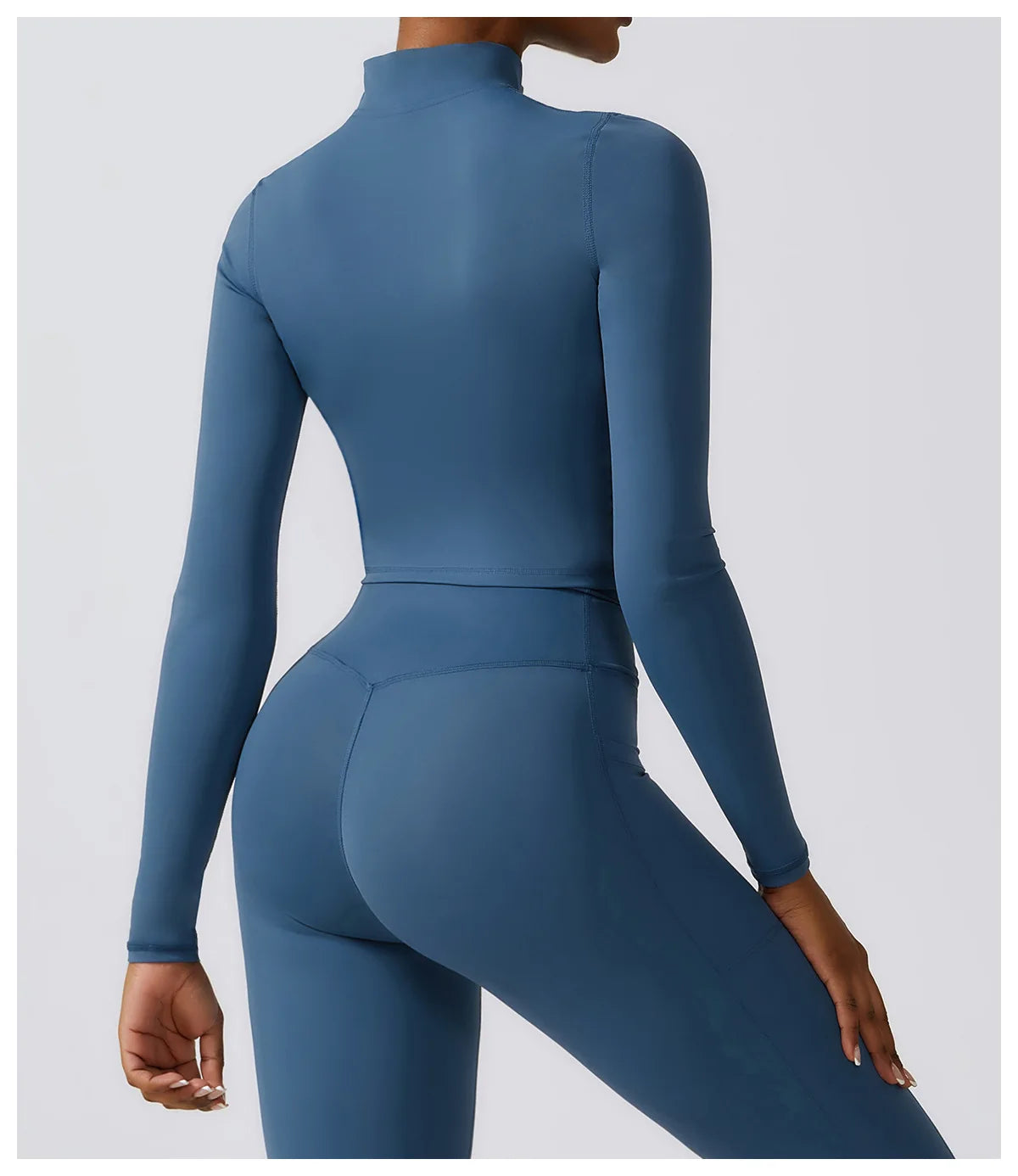 Women's High Elastic Crop Top Spandex Long Sleeve Yoga Shirts Sportswear Yoga Jacket Workout Gym Clothing Sports Clothes The Clothing Company Sydney