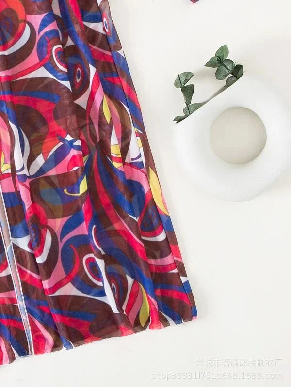 3 Piece Summer Print Swimsuits Tankini Sets Swimwear Beach Wear Bathing Suits Pool Women's Swimming Suit - The Clothing Company Sydney