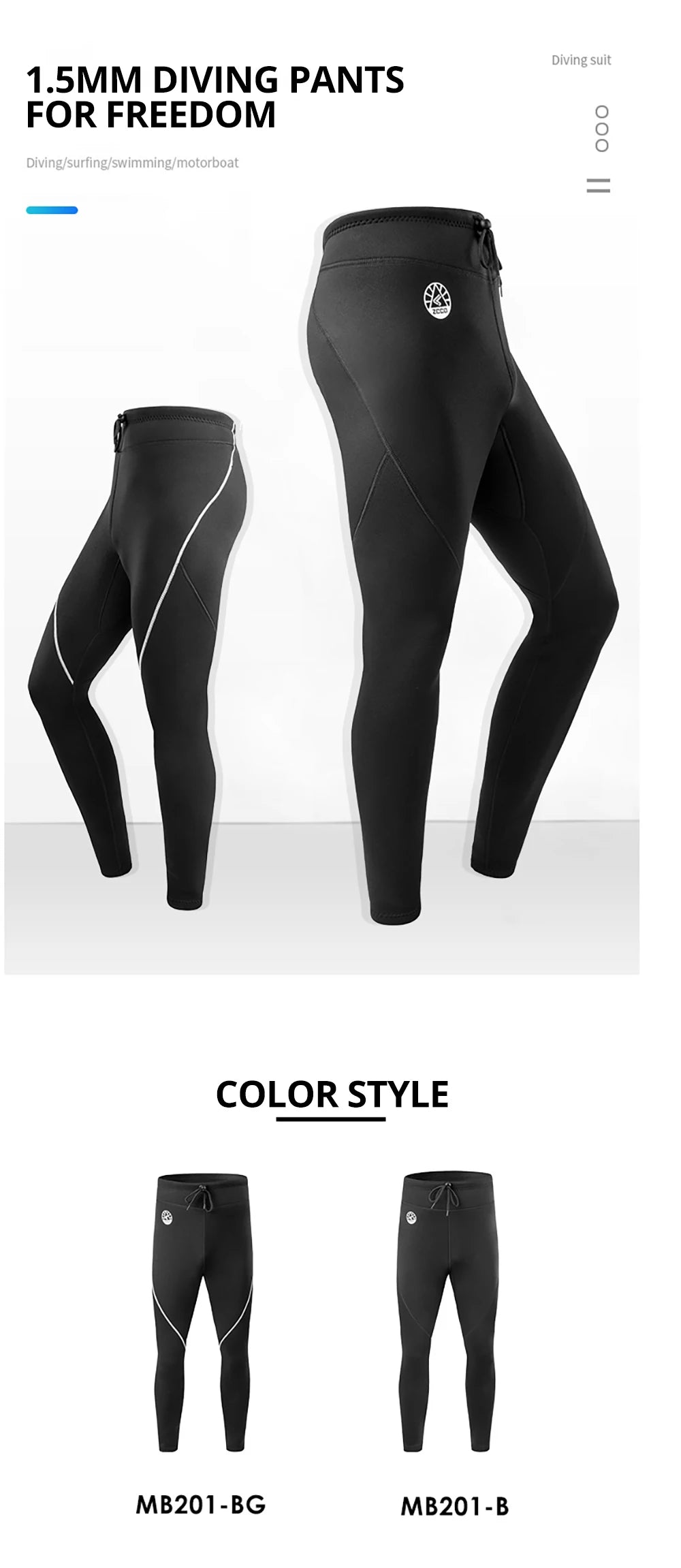 Men's Wetsuit Neoprene Scuba Diving Suit One-piece Zipper Thickened Warm Spearfishing Swimwear Kayak Surfing Swimsuit - The Clothing Company Sydney