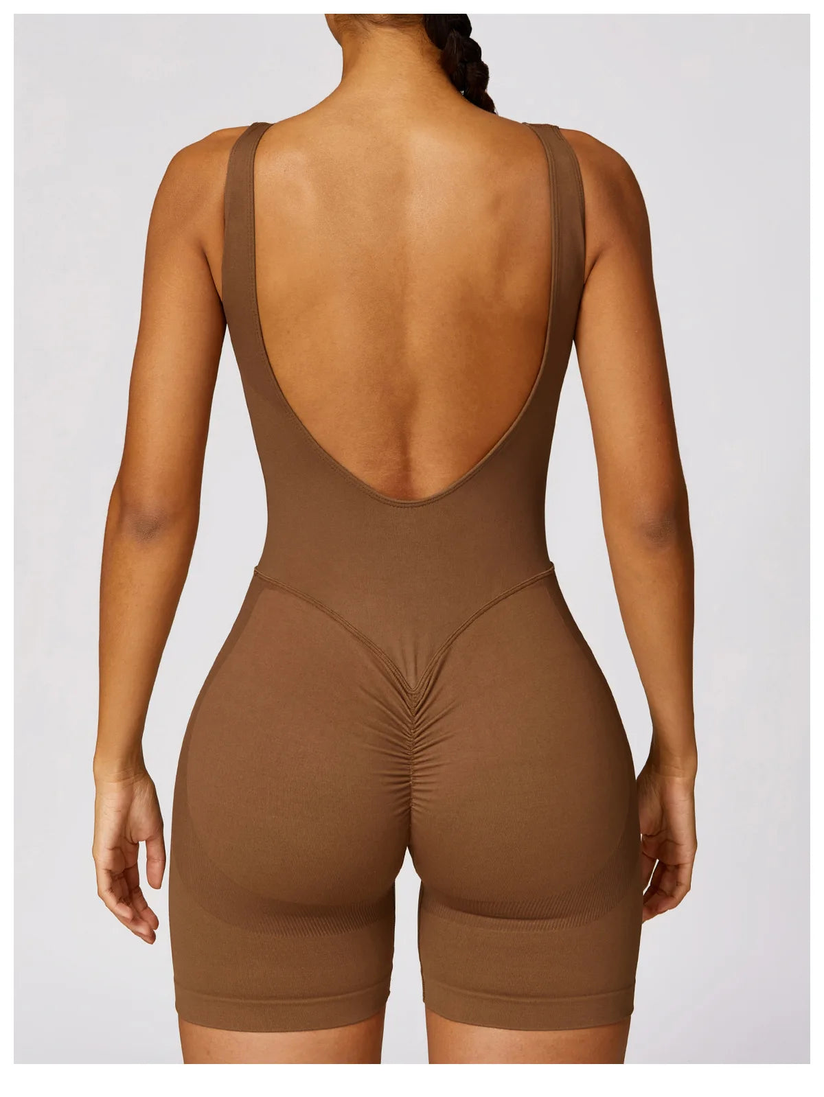 Yoga Set One-Piece Seamless Hollowed Out Women's Jumpsuits Gym Push Up Workout Fitness Bodysuit - The Clothing Company Sydney