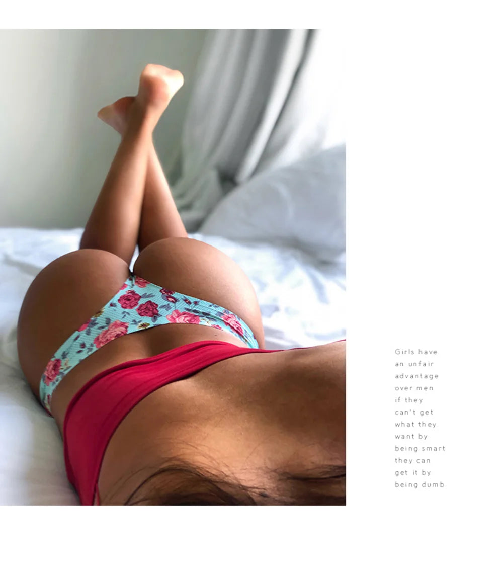 Women's Panties Printed Thong Underwear Seamless T Panties Breathable G-String Ladies Lingerie The Clothing Company Sydney