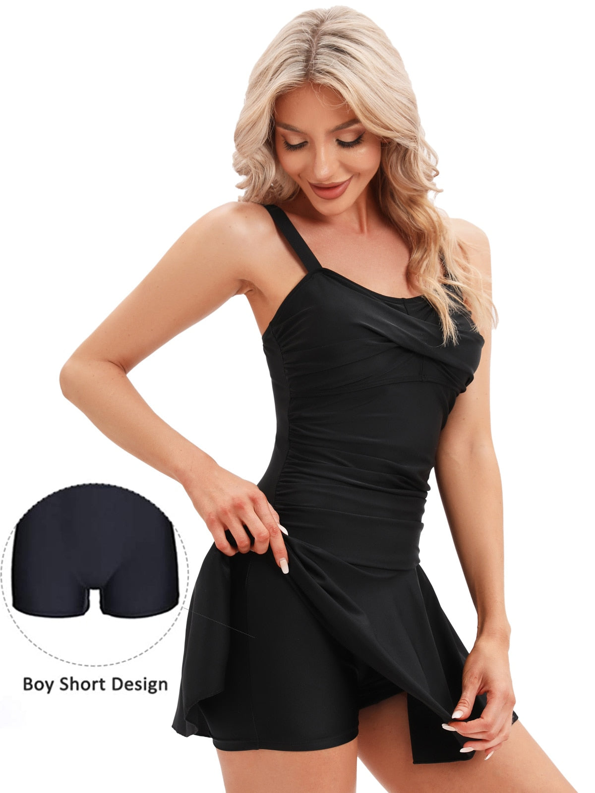 Women's Plus-Size Flower Printing Shaping Body One Piece Swim Dresses Swimsuit The Clothing Company Sydney