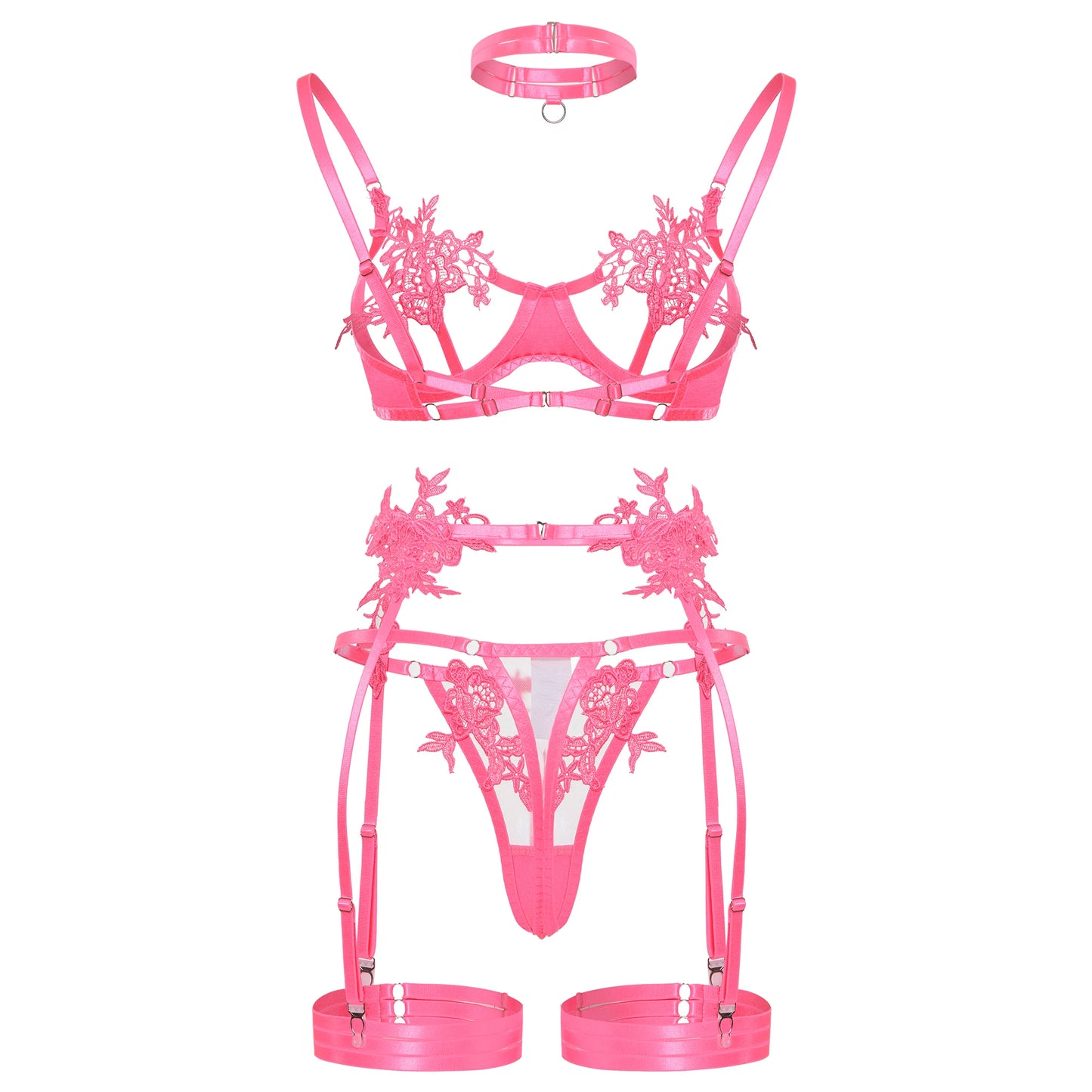 Lingerie Open Bra See Through Fancy Underwear Luxury Lace Outfits Intimate Lingerie Set - The Clothing Company Sydney