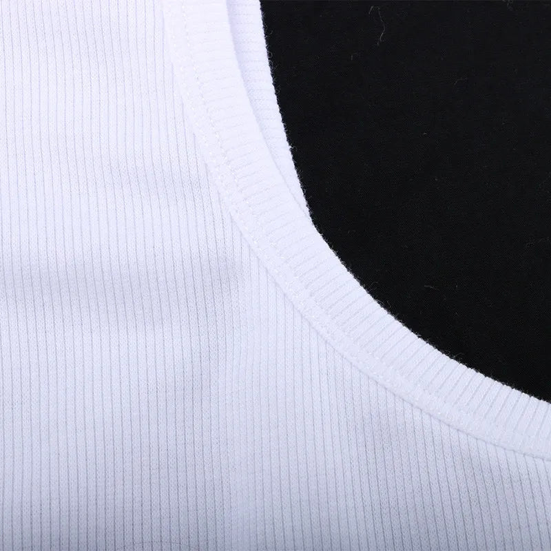 Rib Knit Green Women's Tank Top Summer Casual Basic Skinny Vest Sleeveless White Off Shoulder Y2K Crop Top The Clothing Company Sydney