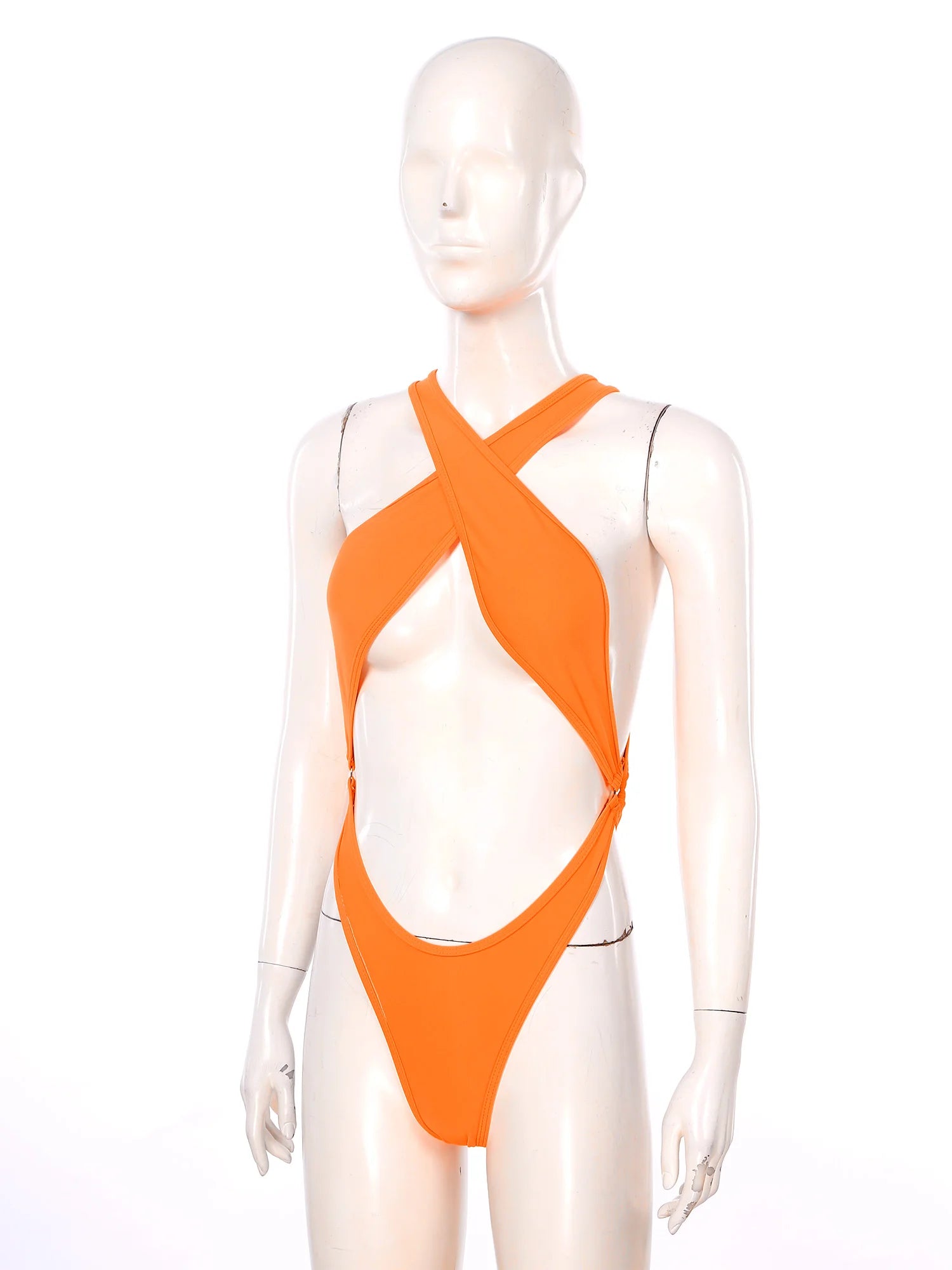 One Piece Womens Bodysuit High Cut Tight Monokini Summer Swimsuit Party Romper Swimwear - The Clothing Company Sydney