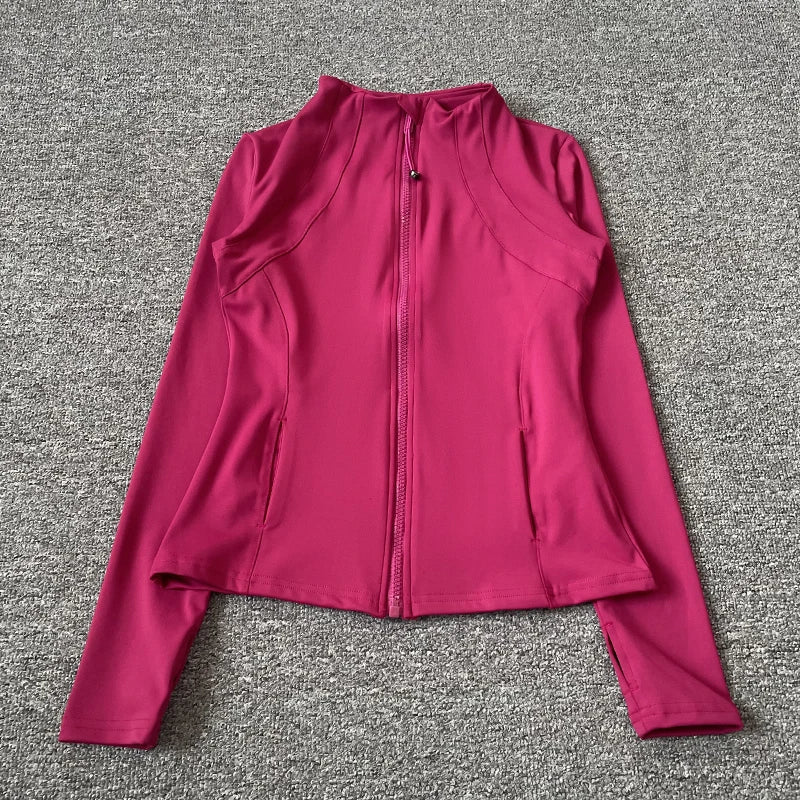 Women Slim-Fit Zipper Yoga Wear Long Sleeve Jackets The Clothing Company Sydney