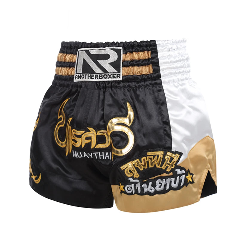 Muay Thai Shorts Embroidery Boxing Shorts Women's Men's Kids Kickboxing Fight Shorts Free Combat Grappling Martial Arts Clothing - The Clothing Company Sydney