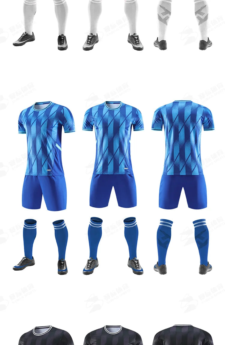 Adult Kids Customised Football Jerseys Soccer Uniform Mem Women Team Training Quick-Drying Sportswear Futsal Tracksuit Outfit