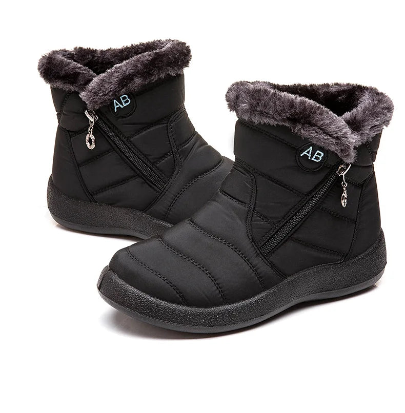 Women's Winter Ankle Boots Snow Low Heels Winter Footwear The Clothing Company Sydney