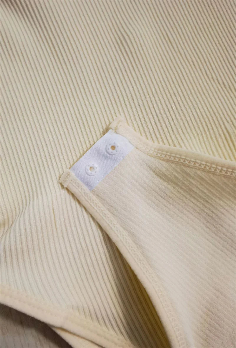 Ribbed Jumpsuit Daily Shaper Bodysuits Compression Open Crotch Shapewear Suit Playsuit - The Clothing Company Sydney