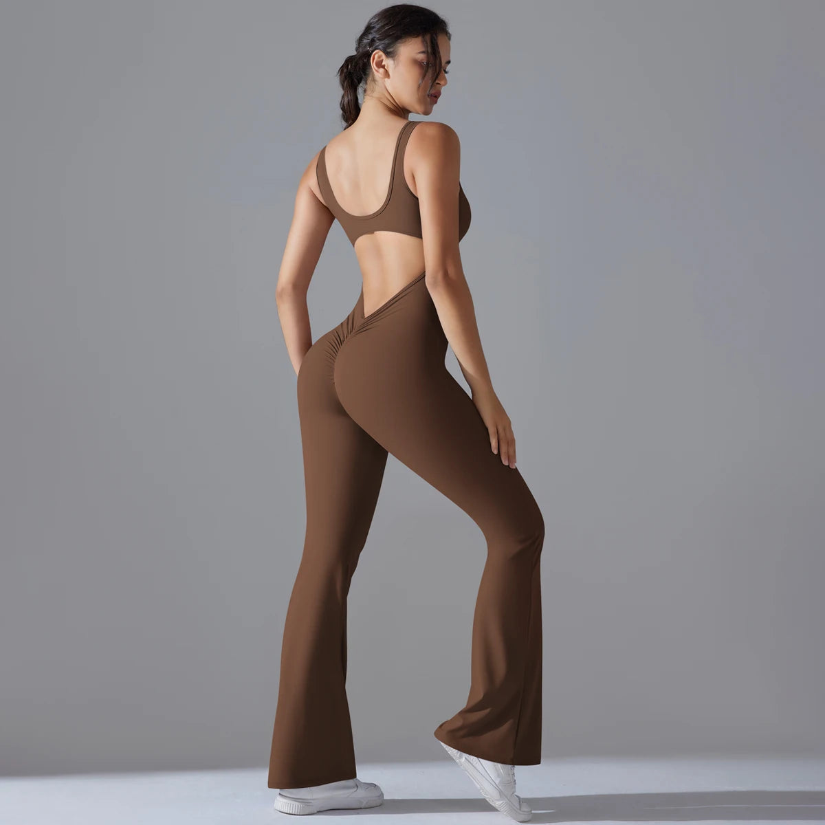 V Back Jumpsuit Gym Set Women Training Yoga Suit Sportswear Sports Fitness Rompers Stretch Workout Bodysuits The Clothing Company Sydney