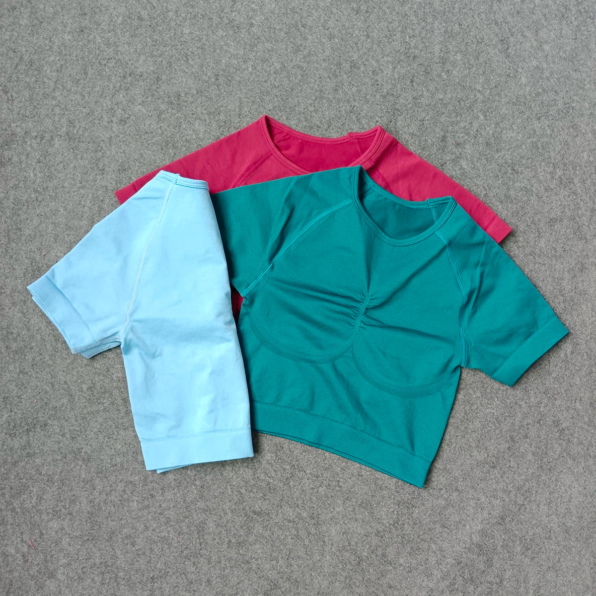 Women's Seamless Sports Yoga Crop Top Short Sleeve Top For Fitness Workout T-shirt Tops Gym Clothing Running Sportswear The Clothing Company Sydney