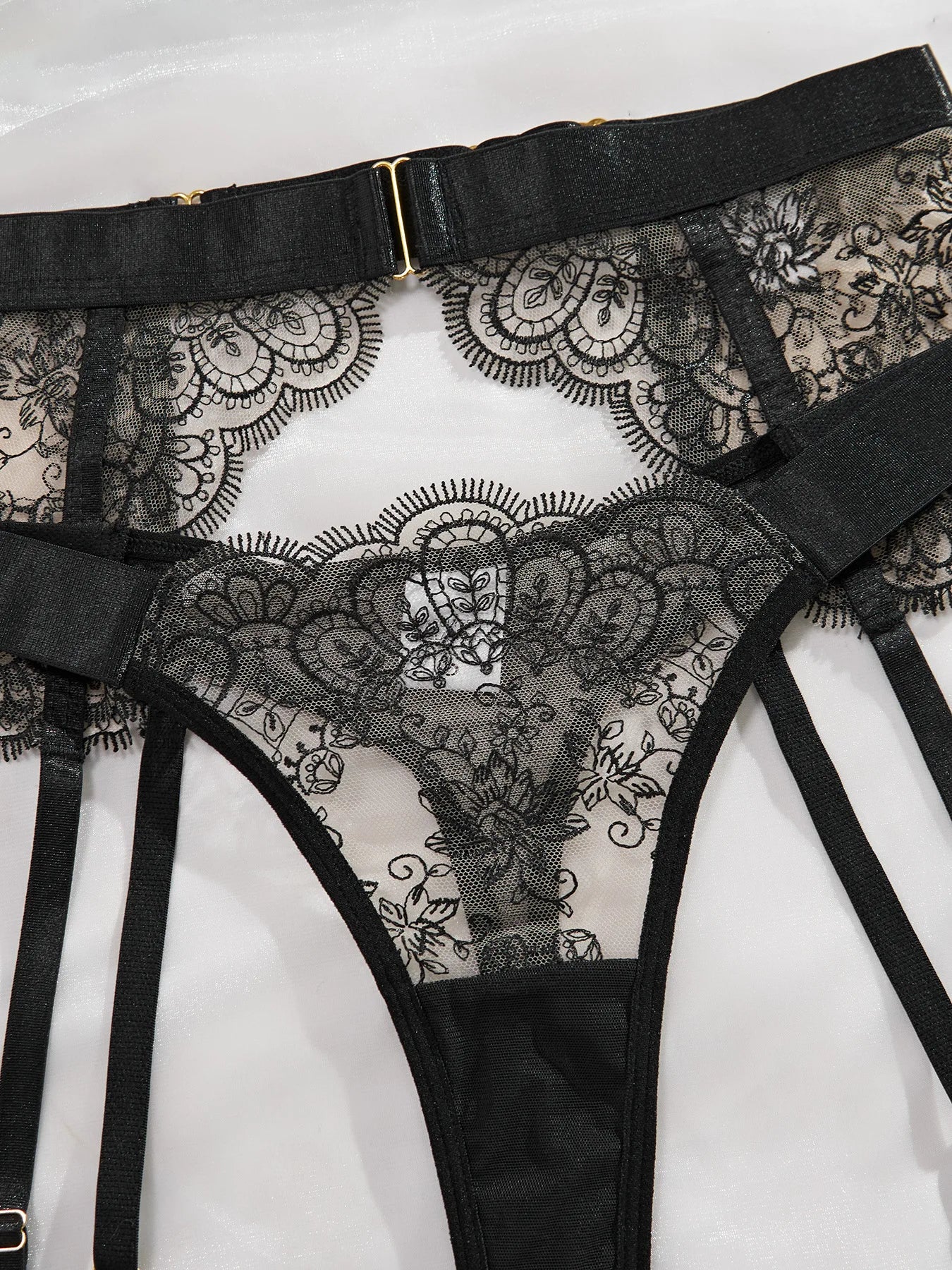 3 Piece Lingerie Lace Ladies Underwear Suspender Set Outfits - The Clothing Company Sydney