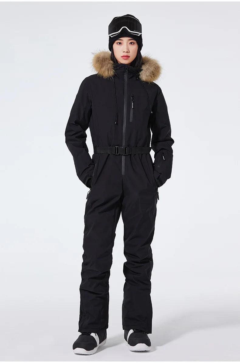 Winter Jumpsuit Ski Suit Outdoor Snowboard Jacket Suit Waterproof Windproof Set Warm Snow Jumpsuit - The Clothing Company Sydney