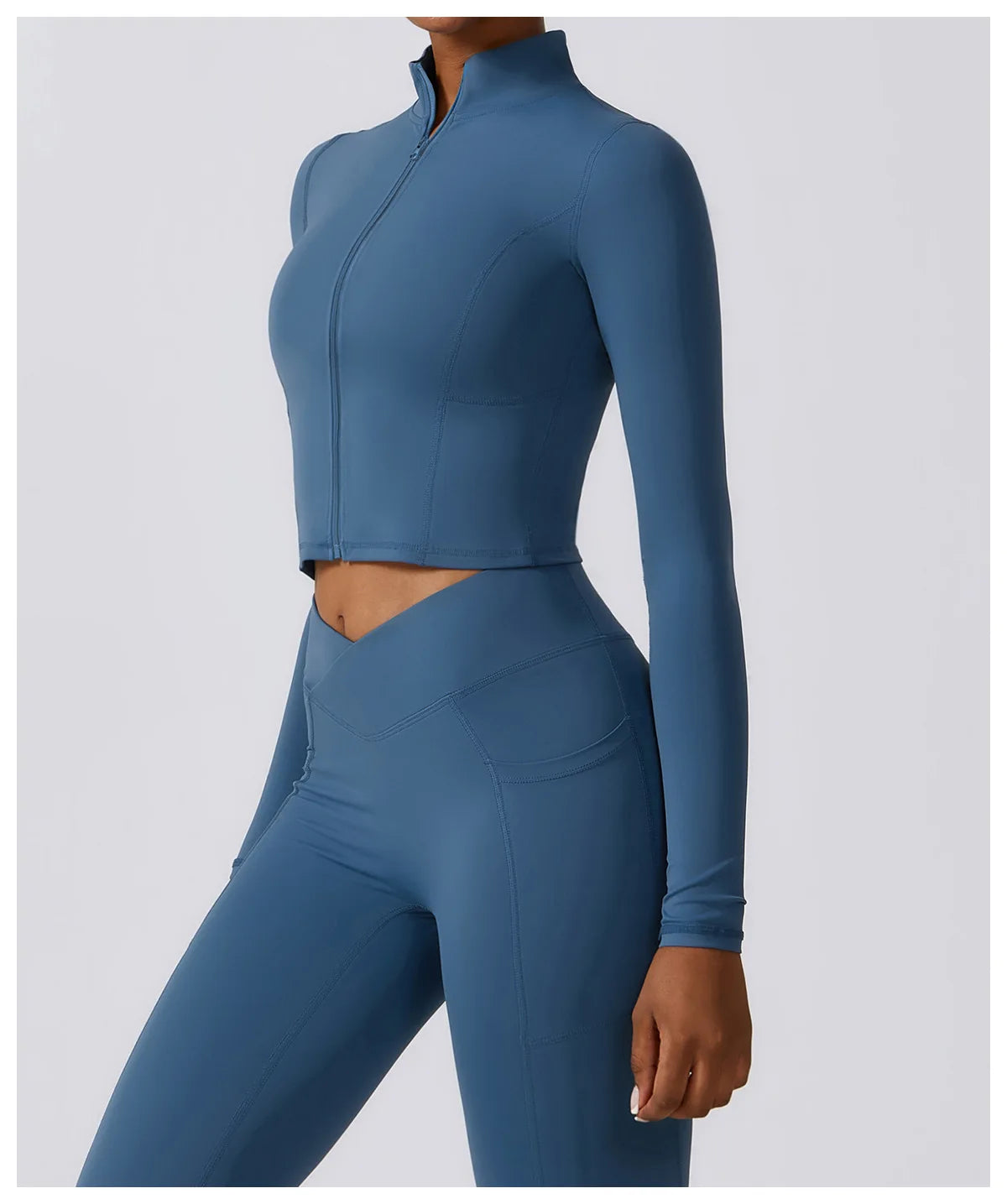 Women's High Elastic Crop Top Spandex Long Sleeve Yoga Shirts Sportswear Yoga Jacket Workout Gym Clothing Sports Clothes The Clothing Company Sydney