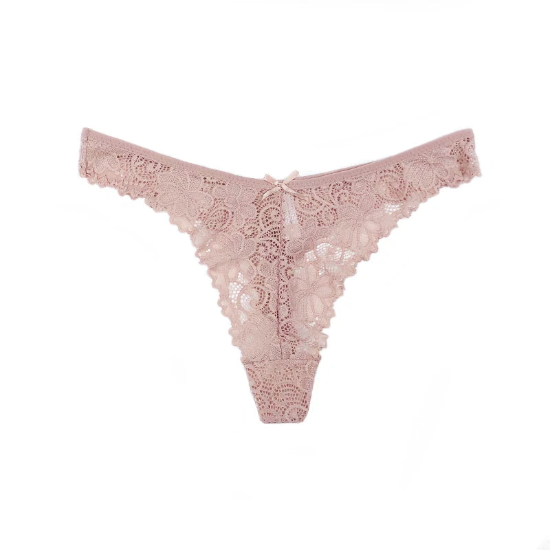 Lace Thong Women's Lace Low Waist Panties Transparent Underwear Ladies Briefs Panty Underwear Lingerie - The Clothing Company Sydney