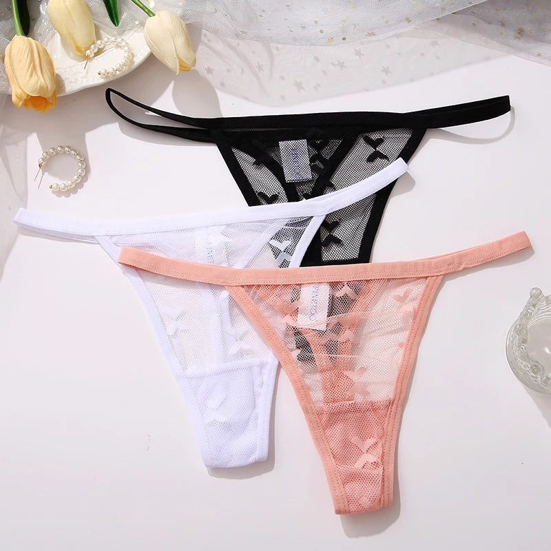 G String Thong Mesh Women Panties Low Waist Underpants T-back Underwear Thongs - The Clothing Company Sydney