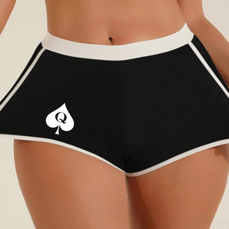 Queen of Spades Women's Boy shorts Seamless Mid-rise Boxers Abdominal Lifting Hip Sports Youth Underwear The Clothing Company Sydney