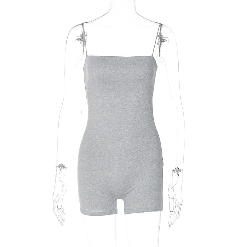 Spaghetti Strap Jumpsuit Tight Fitting Women's Summer Jumpsuit Playsuit Bodycon Short White Black Shorts Romper The Clothing Company Sydney