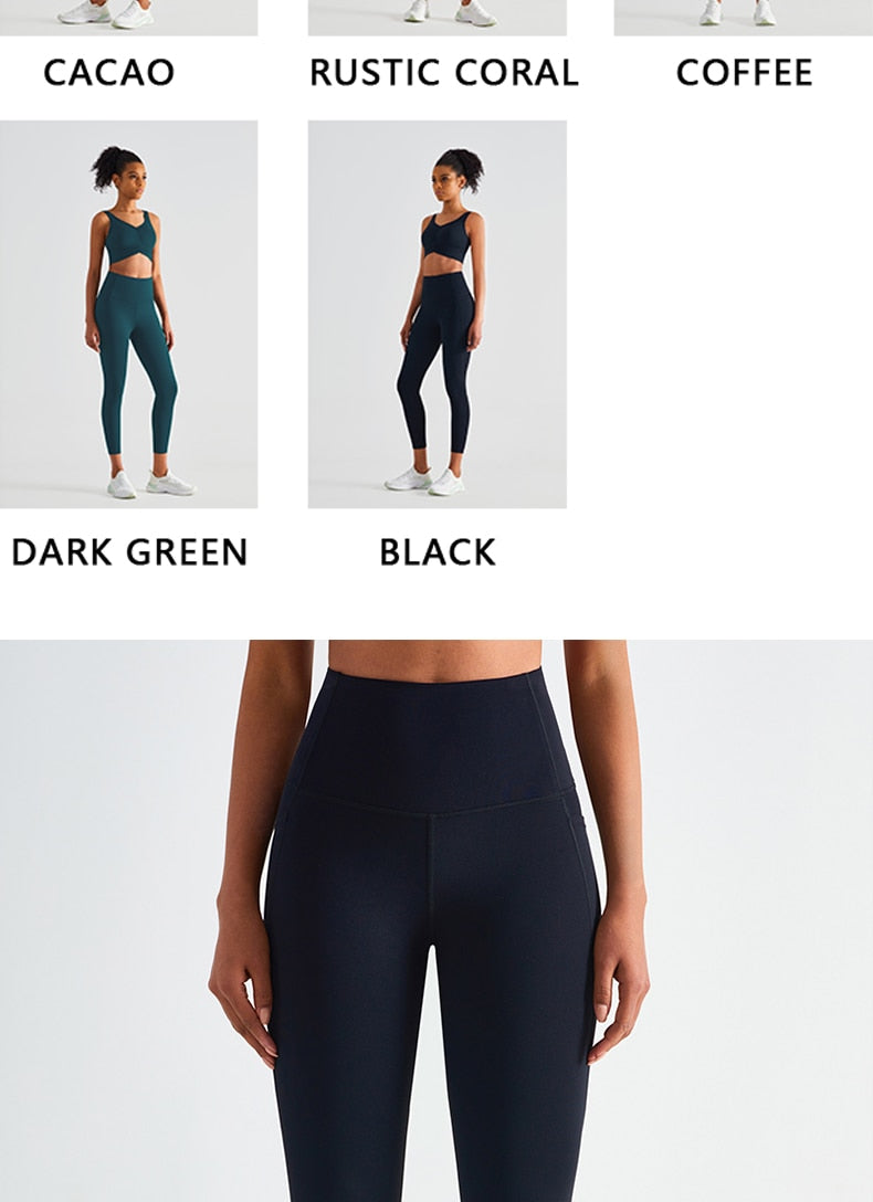 Workout Clothes Yoga Set Two Piece Gym Sport Bra With High Waist Leggings Crop Top Sport Set Women's Outfits The Clothing Company Sydney