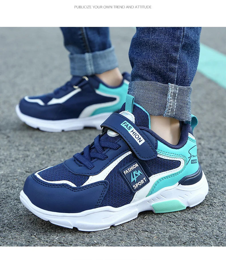 Kids’ Breathable Summer Sneakers – Hook & Loop Mesh Running Shoes for Boys & Girls The Clothing Company Sydney