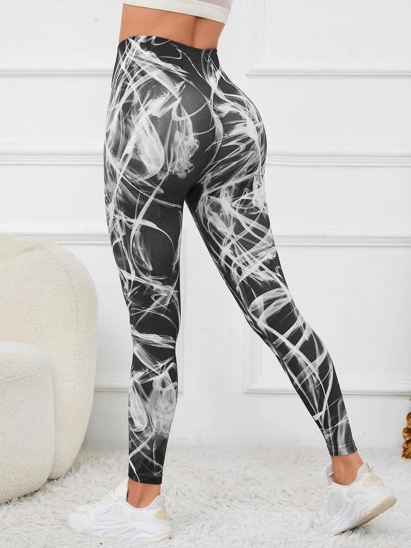Women's 3D Print Tie Dye Sports Seamless High Waist Fitness Push Up Leggings Gym Clothing Workout Tights Pants - The Clothing Company Sydney