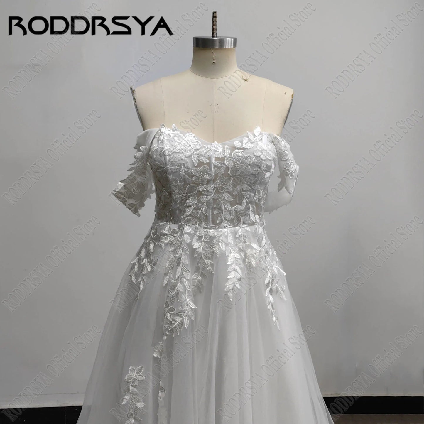 Off Shoulder Sweetheart Bridal Gown Side Split A-Line Corset Customized Wedding Dress The Clothing Company Sydney