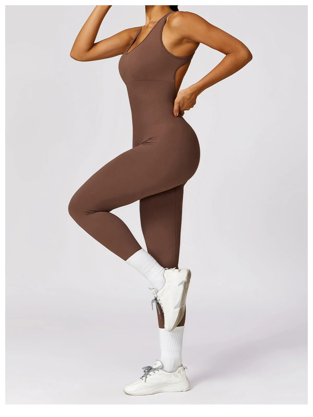 Seamless Gym Sport Jumpsuit Women Sportswear Hollow Backless Scrunch Fitness Overalls Push Up One Pieces Outfit Yoga Wear The Clothing Company Sydney