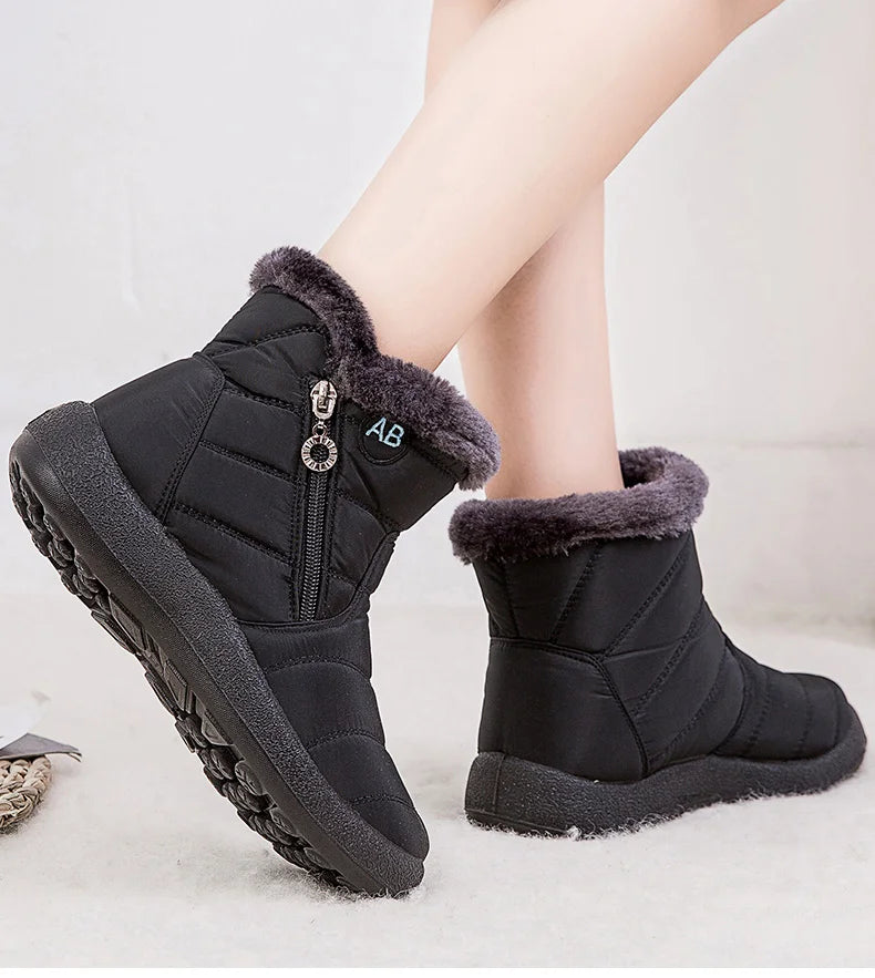 Women's Winter Ankle Boots Snow Low Heels Winter Footwear The Clothing Company Sydney