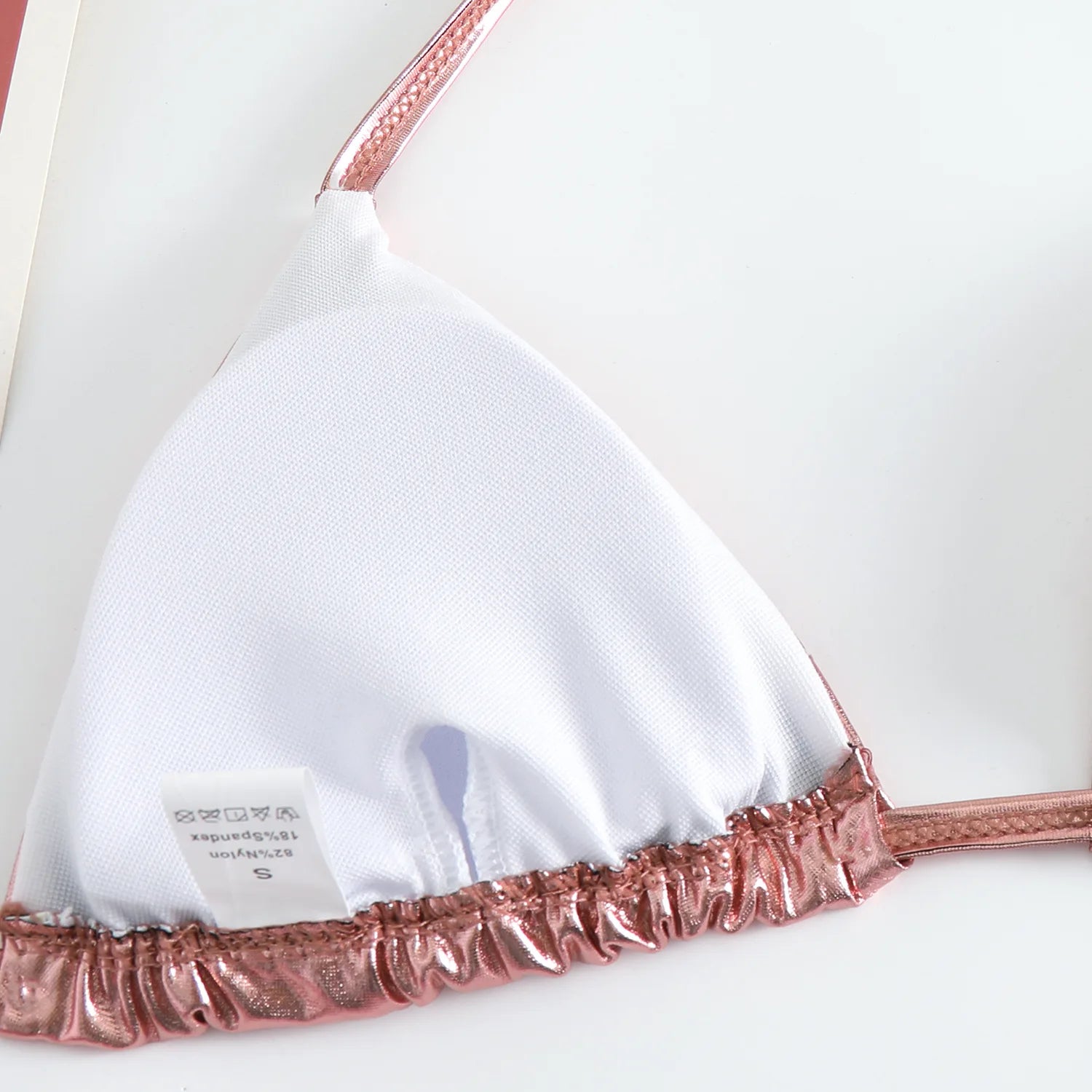 2 Piece Shiny Triangle Micro Thong Bikinis Sets Swimsuit Mini Swimwear Bathing Swiming Suits - The Clothing Company Sydney