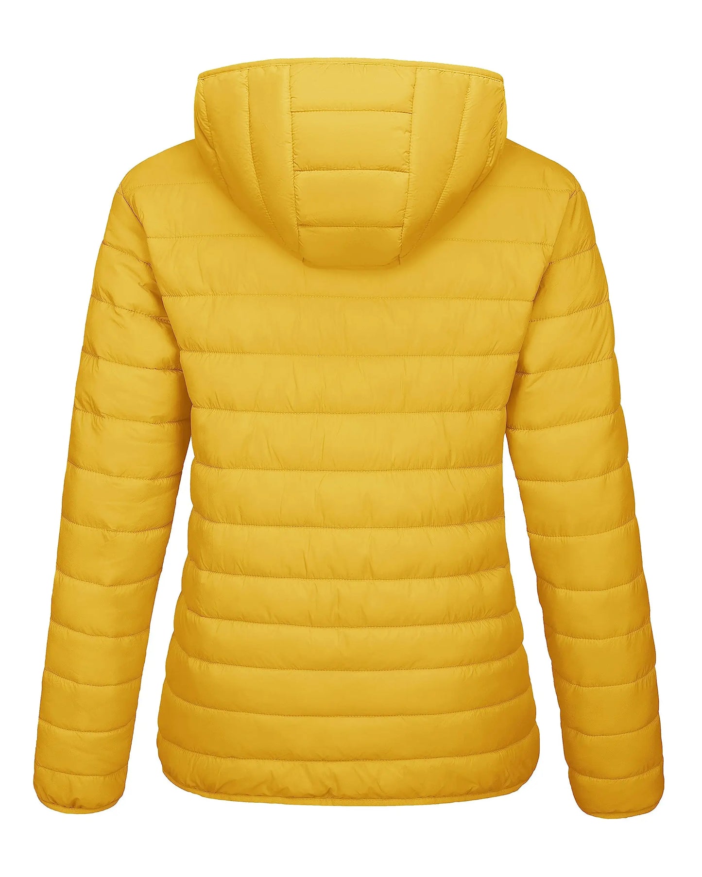 Full Zip Up Hooded Puffer Women's Winter Quilted Warm Down Coats Casual Windbreaker Padded Outwear Outdoor Jacket - The Clothing Company Sydney