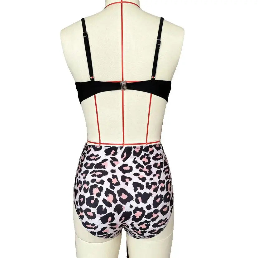 Vintage High Waist Women Push Up Swimwear Printed Swimsuit Beachwear Summer Bathers Bathing Suit Bikini Set - The Clothing Company Sydney