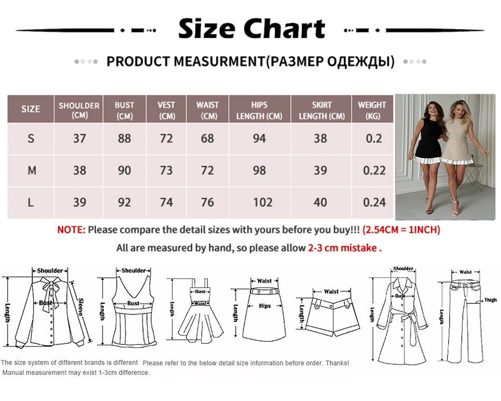 Sleeveless Mini Elegant Patchwork Pleated Short Dress - The Clothing Company Sydney