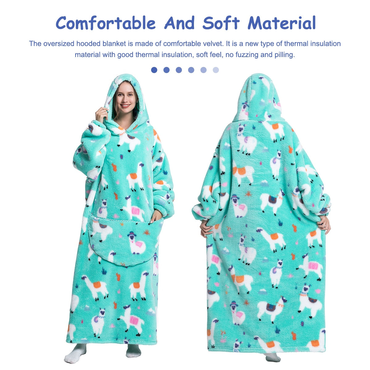 Super Long Hoodie Blanket Flannel Blanket with Sleeves Winter Hooded Sweatshirt Pullover Giant Oversized Blanket The Clothing Company Sydney