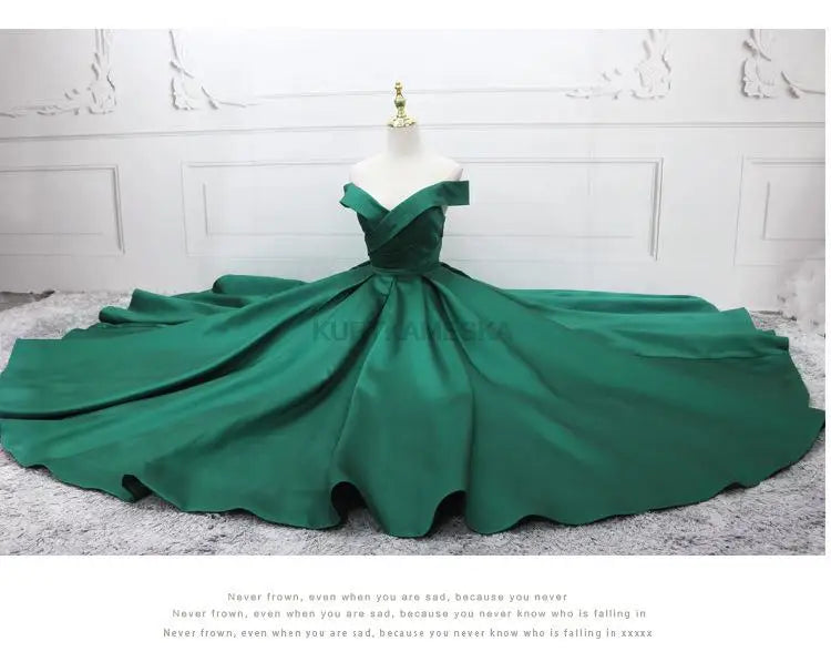 Elegant Formal Boat Neck Satin Wedding Bridesmaid Maxi Long Prom Evening Cocktail Party Summer Dresses - The Clothing Company Sydney