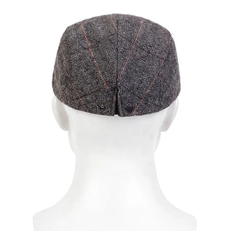 Fashion Plaid Stripe Newsboy Cap for Men Women Flat Ivy Vintage Hat Irish Outdoor Beret Hat - The Clothing Company Sydney