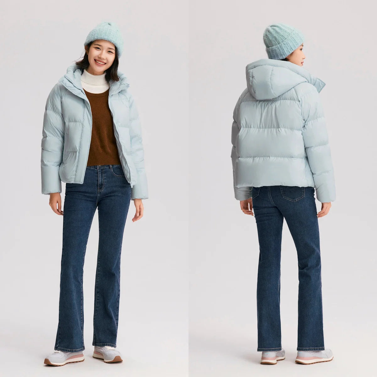 Women's Hooded Puffer Down Jacket The Clothing Company Sydney
