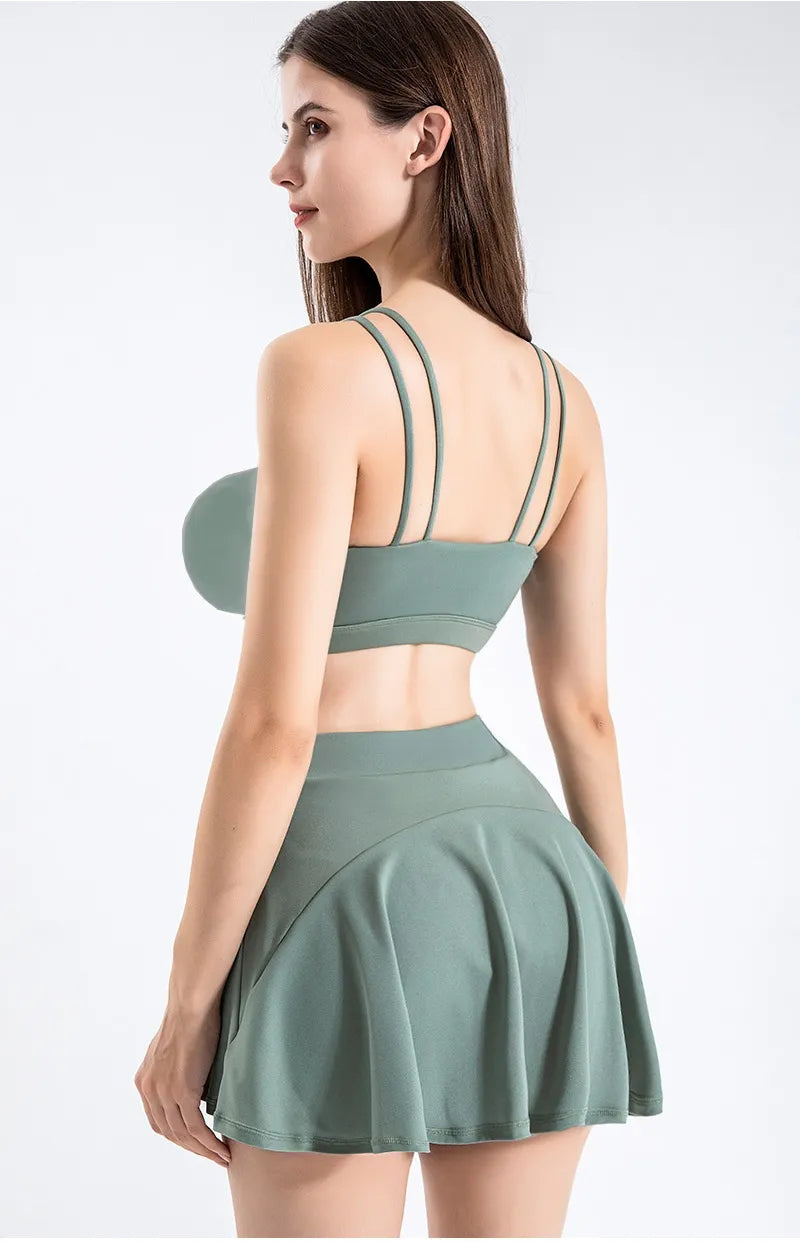 Cloud Hide Safe Tennis Skirts Gym Golf Running Pleated Pantskirt Women Sports Fitness Shorts Pocket High Waist Skort Skirt The Clothing Company Sydney