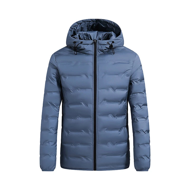 Men’s White Duck Down Winter Jacket – Waterproof Hooded Puffer Coat, Thick & Windproof Parka The Clothing Company Sydney