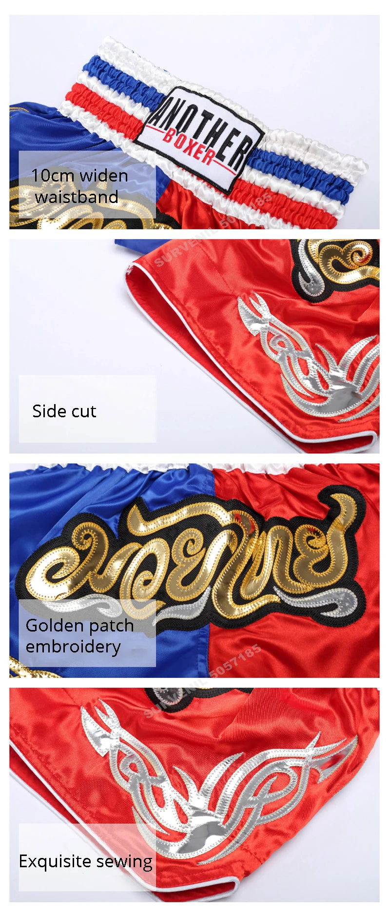 Muay Thai Shorts Men's Women's Boxing Shorts Child Embroidery Satin Kickboxing Pants Combat Grappling Cage Fighting MMA Shorts - The Clothing Company Sydney