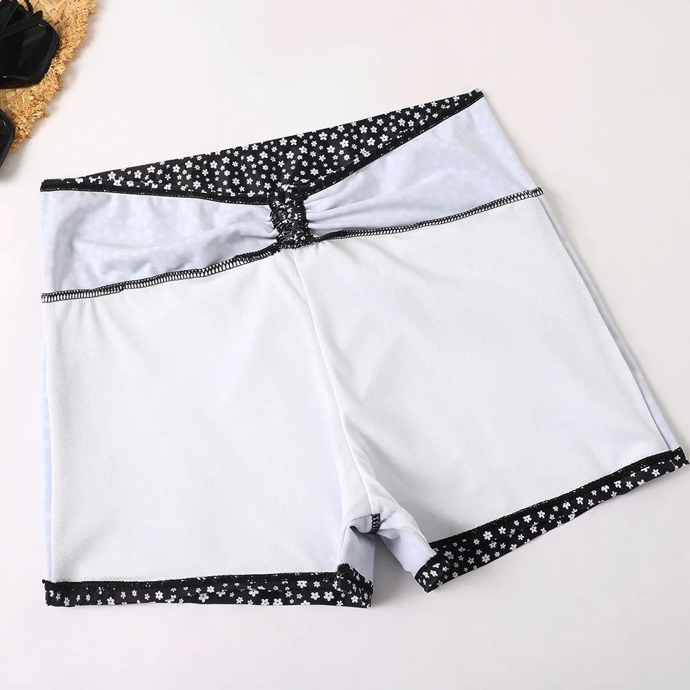 2 Piece High Waist Bikini Swimsuit Women Push Up Bikini Floral Swimsuit Print Swimwear Swim Trunks Bathing Suit - The Clothing Company Sydney