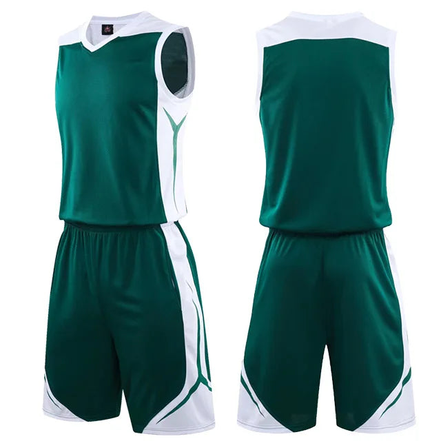 2 Piece Sportswear Basketball Jersey Shorts Set Blank custom Men Women Kids Basketball Uniforms - The Clothing Company Sydney