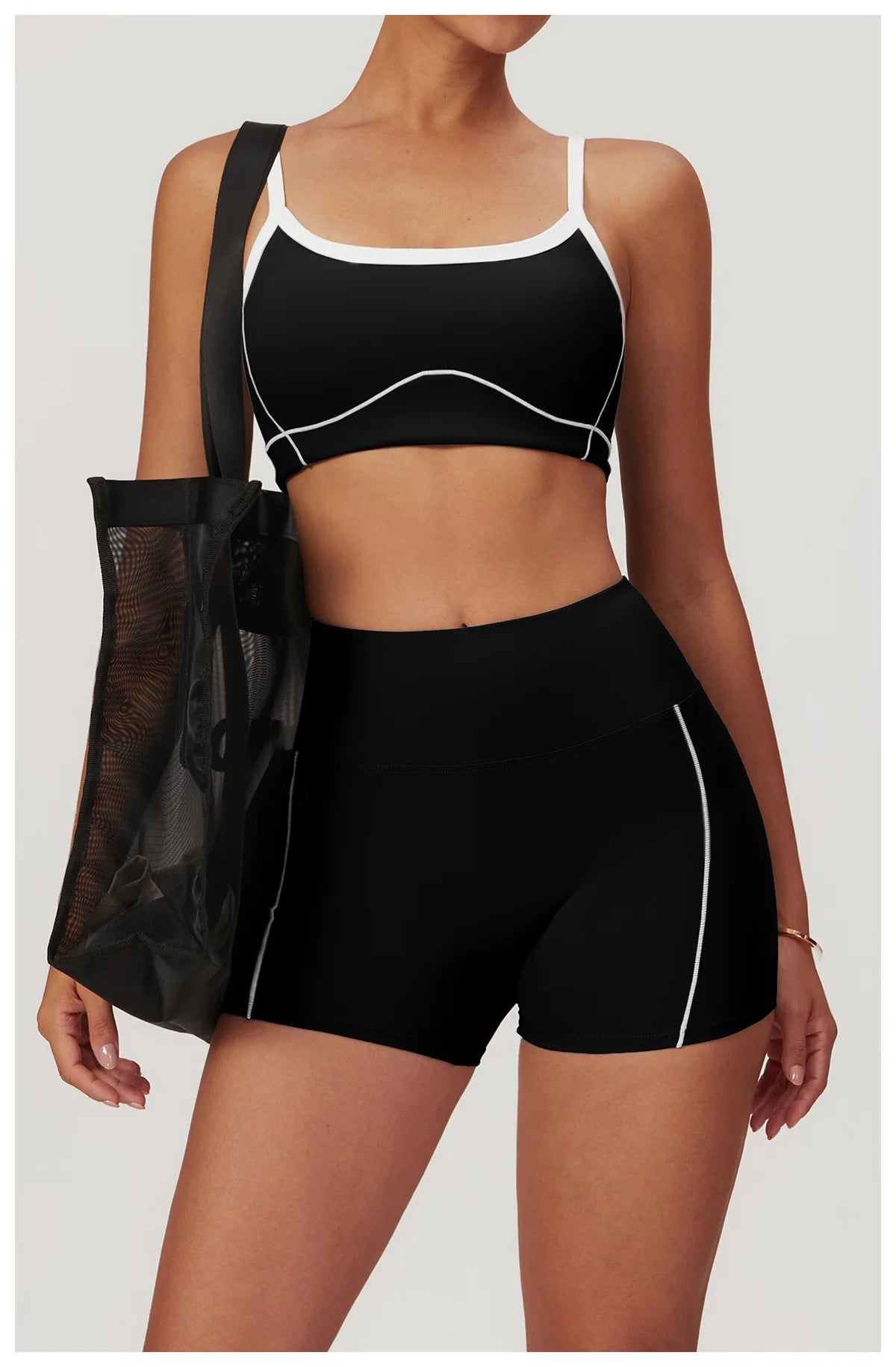 2 Piece Yoga Set Women Sport Bra Gym Workout Legging High Waist Wide Flare Pant Fitness Sports Shorts Active Wear Suit The Clothing Company Sydney