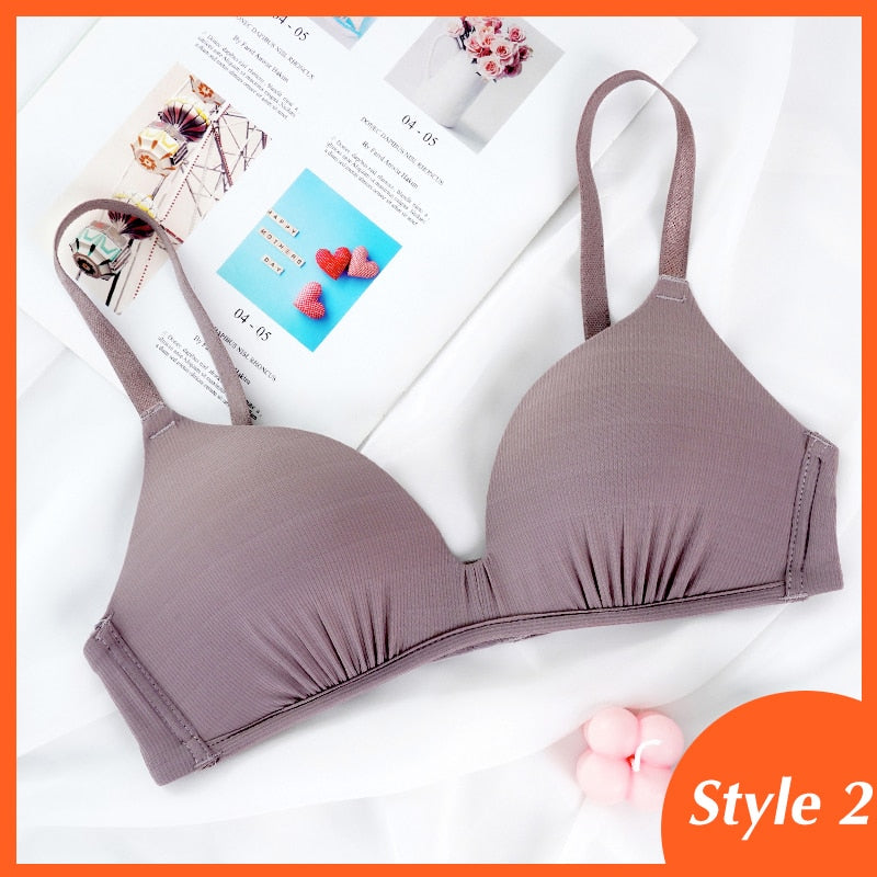 Seamless Bras for Women's Push Up Bras No Wire Brassiere A B Cup Underwear Bralette Three Quarters(3/4 Cup)  Lingerie The Clothing Company Sydney