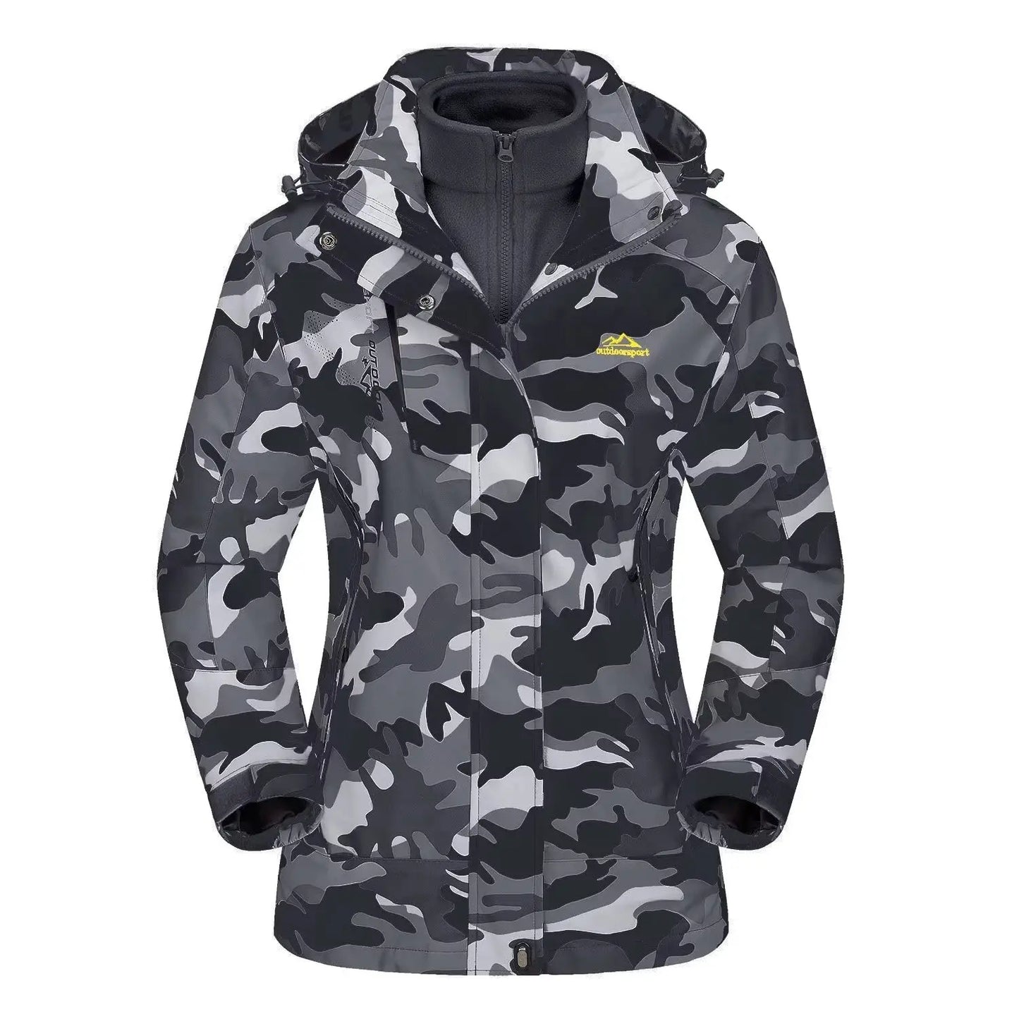 3 in 1 Fleece Lining Jackets Women's Winter Ski Snowboard Jacket Hooded Coats Windproof Water Resistance Hiking Parka - The Clothing Company Sydney