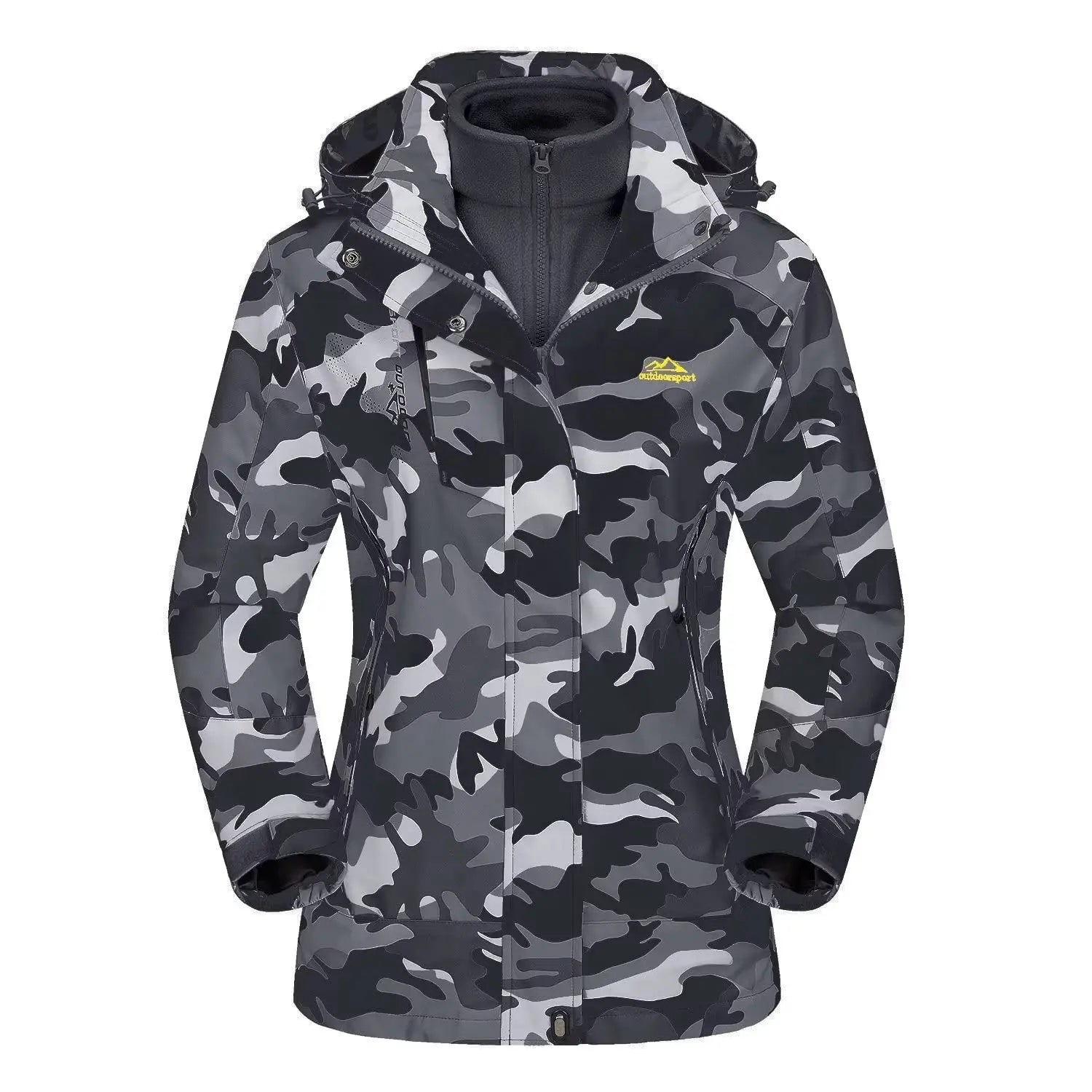 3 in 1 Fleece Lining Jackets Women's Winter Ski Snowboard Jacket Hooded Coats Windproof Water Resistance Hiking Parka - The Clothing Company Sydney