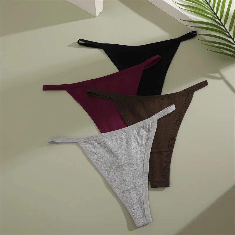 5 Pack Women's Cotton Panties Underwear Low Waist G-String Thongs Breathable Lingerie Set The Clothing Company Sydney