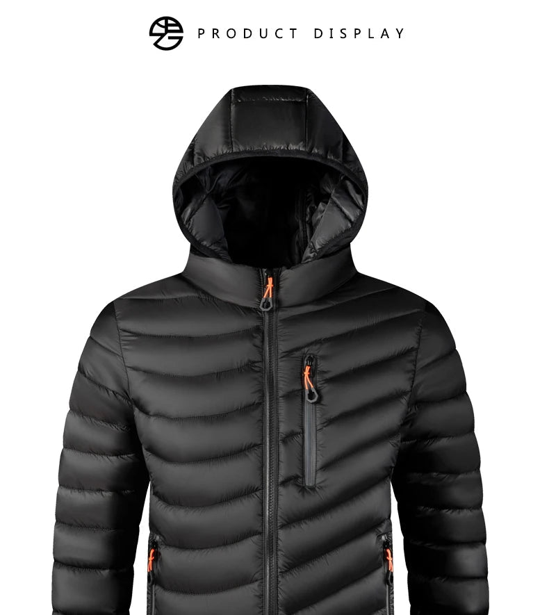 Men’s Hooded Winter Parka – Windproof Thick Casual Jacket with Detachable Hat The Clothing Company Sydney
