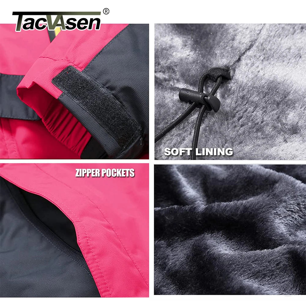 Winter Ski Jackets Womens Hiking Trekking Thicken Fleece Snow Jacket Outdoor Warm Windproof Windbreaker Outwear Parka - The Clothing Company Sydney