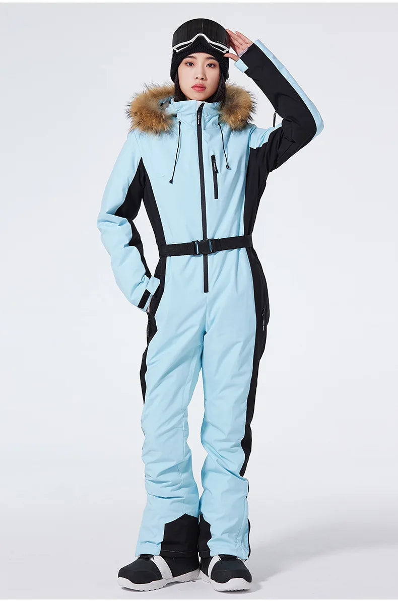 Winter Jumpsuit Ski Suit Outdoor Snowboard Jacket Suit Waterproof Windproof Set Warm Snow Jumpsuit - The Clothing Company Sydney